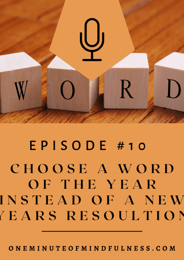 Choose a word of the year instead of a new years resoultion