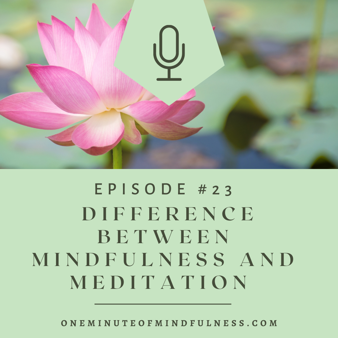 Difference between Mindfulness and Meditation