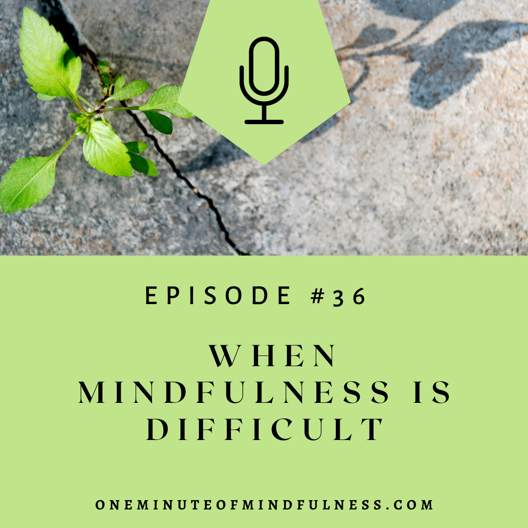 When Mindfulness is difficult